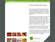 Tablet Screenshot of custombeertrays.com